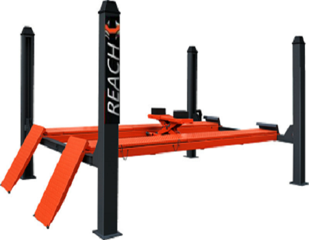 4RH-4000BManual lock release four post car lift with rolling jack Featured Image